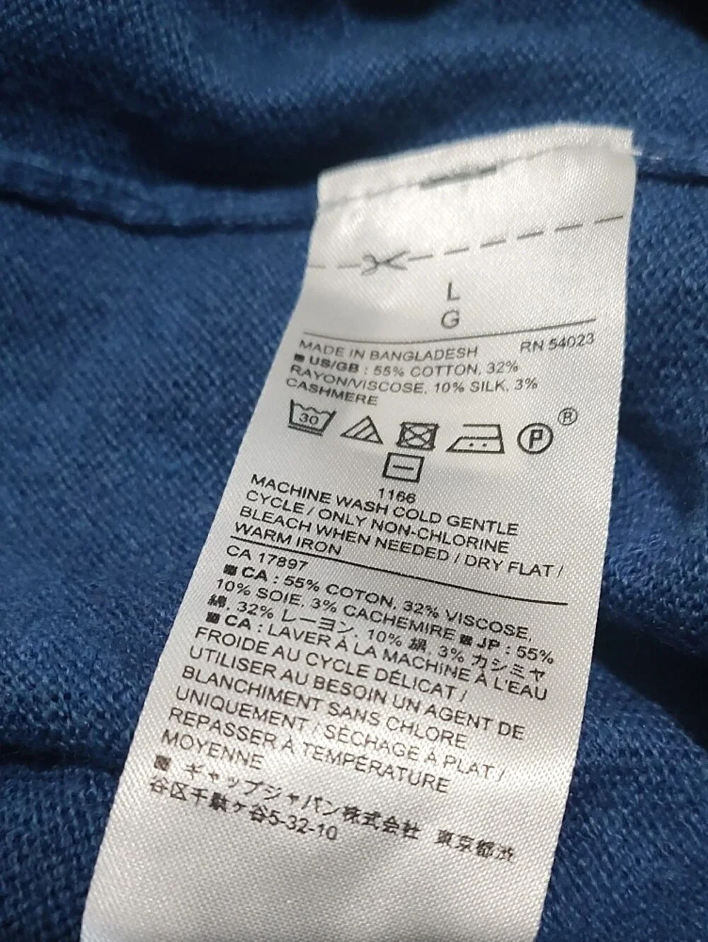 Banana Republic Men's V-Neck Crewneck Sweater in Royal Blue